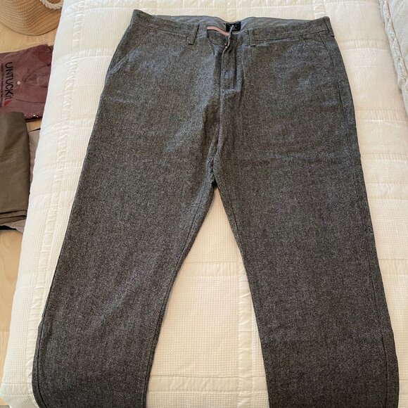 J. Crew 770 Straight Fit, Brushed twill pants, Gray, 35"x32" NWT - Picture 2 of 4